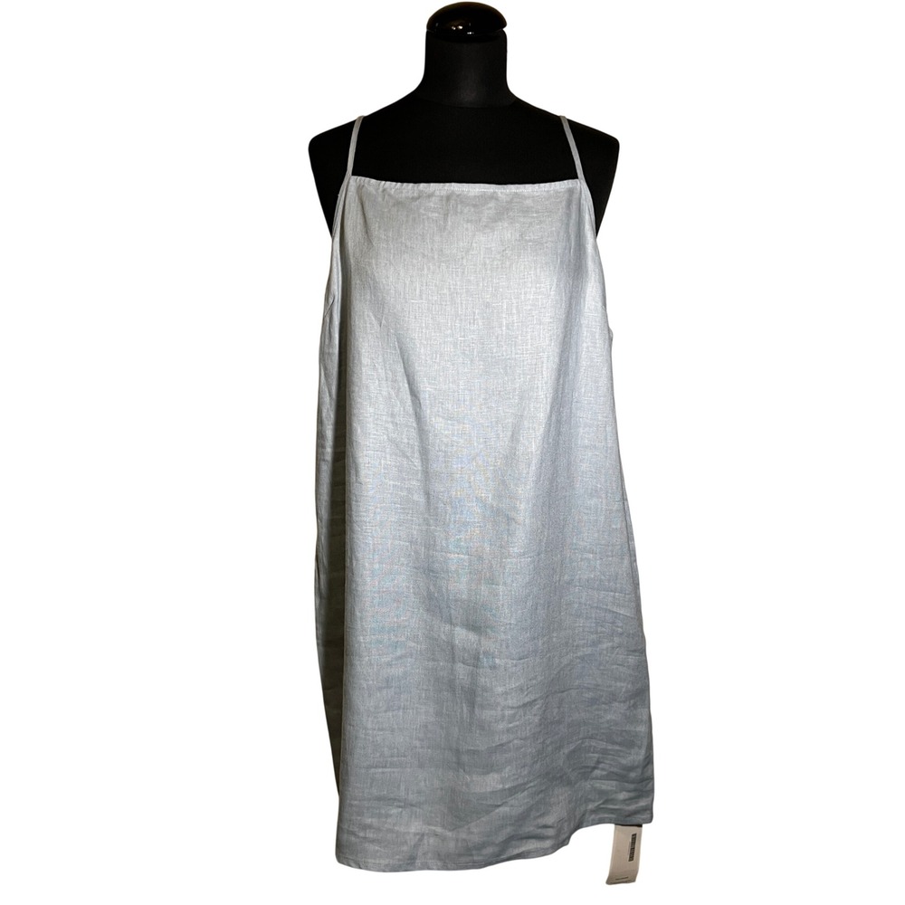 Reformation Kienna Linen Dress in Mineral (Light Blue), Women's XL - Picture 2 of 16